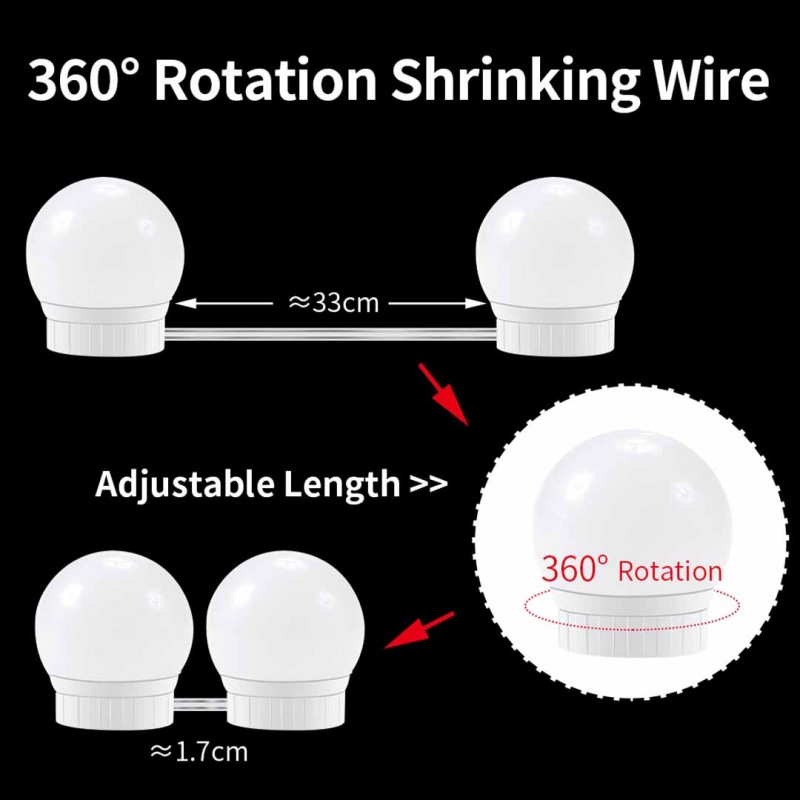 Professional Makeup Vanity Mirror LED Lights Bulbs