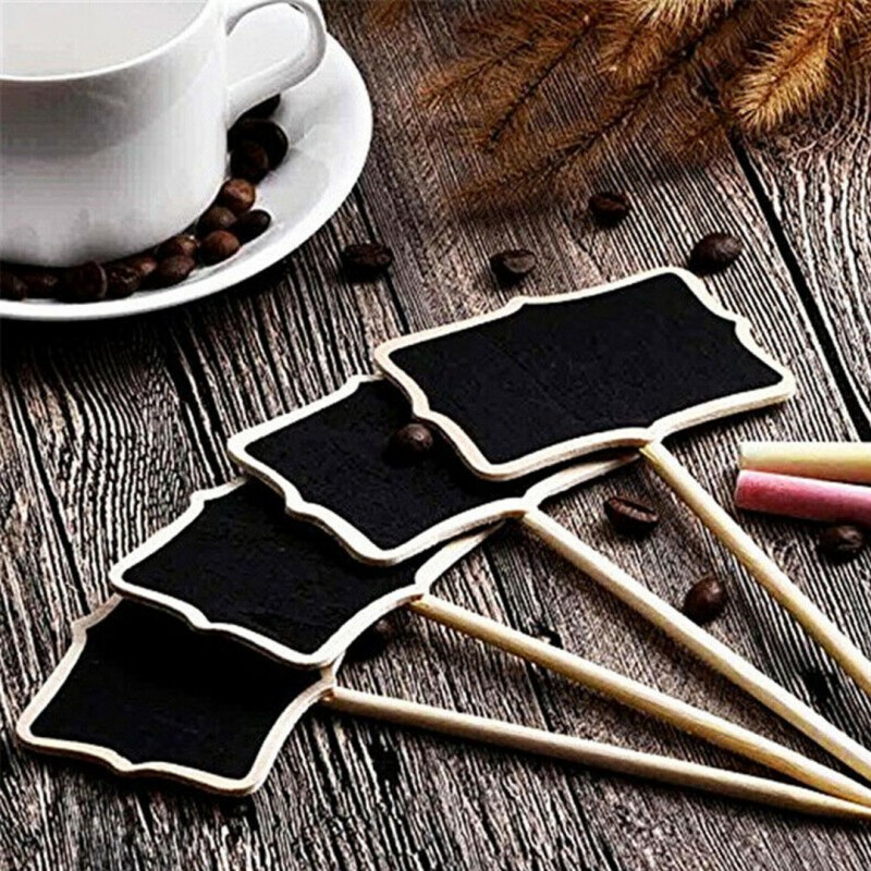 12pcs Mini Message Chalkboard For Kids Rectangle Blackboard
