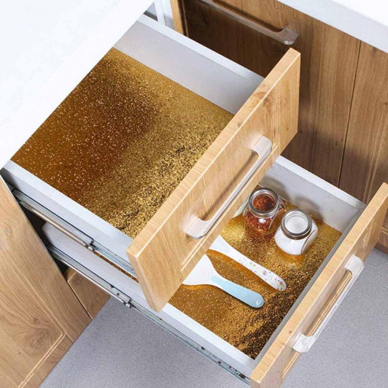 Kitchen Oil Proof Waterproof Stickers Aluminum Foil Golden Pack Of 20