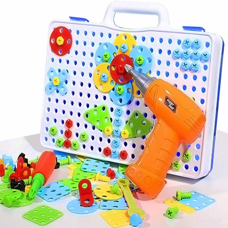 Toolbox Truck With Electric Drill Assemble Toy Set