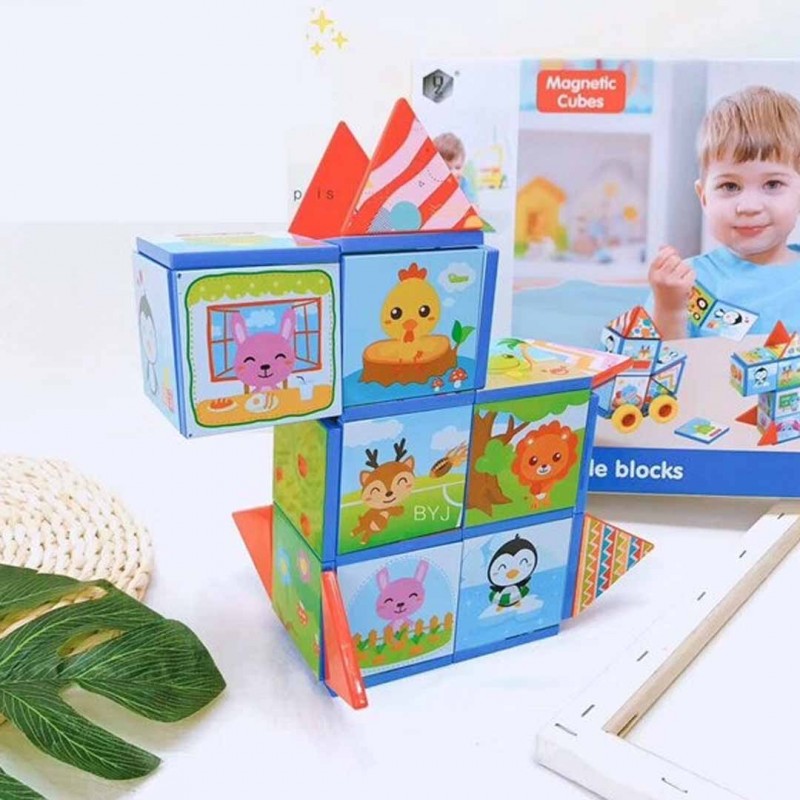 Magnetic Puzzle Blocks 40 Pieces