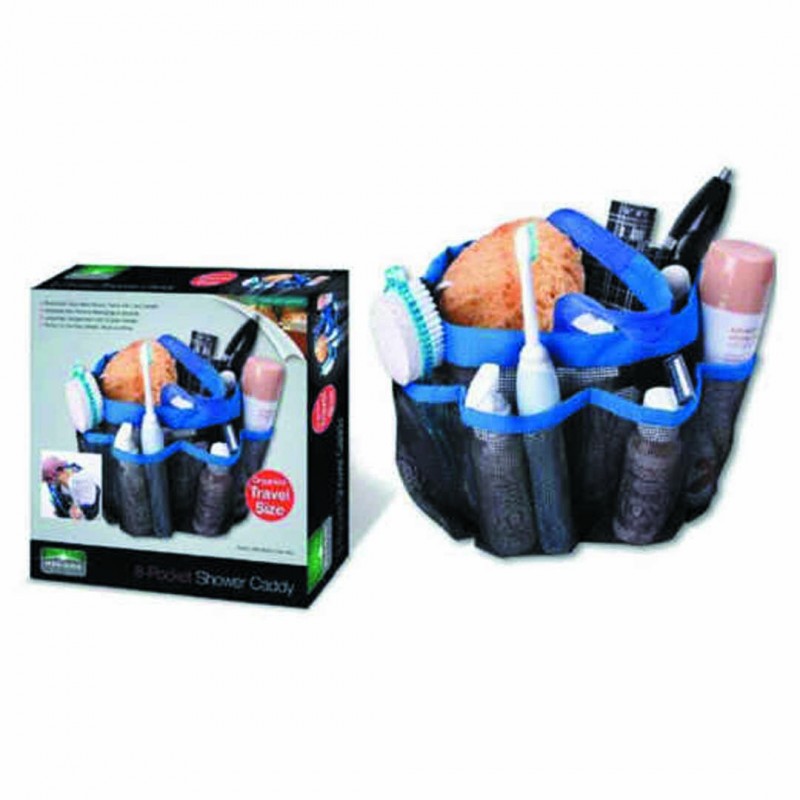 8 Pocket Shower Caddy Mesh Tote Hanging Bag