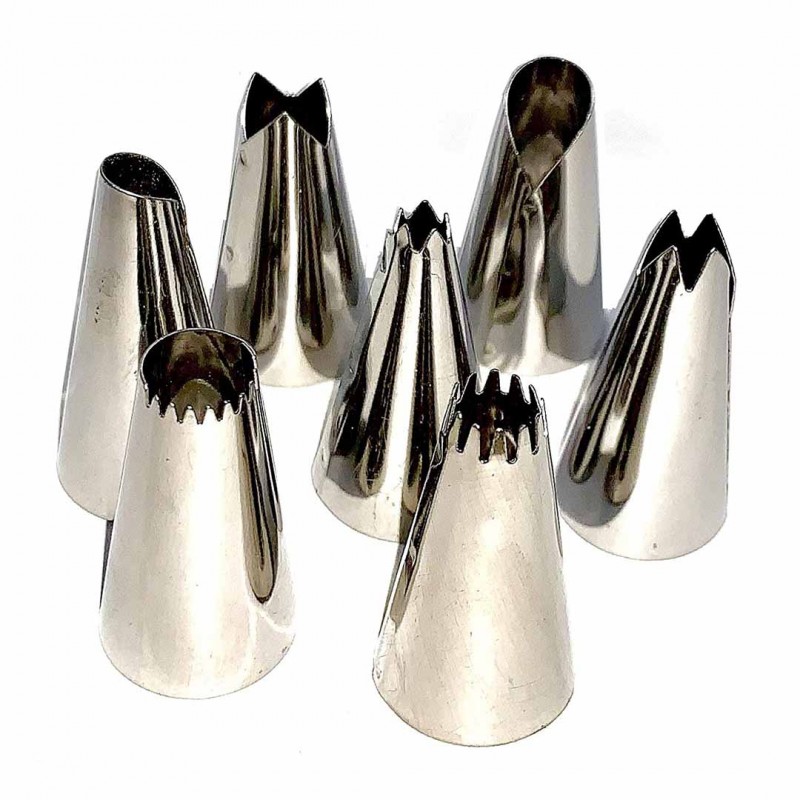 Reusable Piping Bag with 7 Stainless Steel Nozzles Piping Bag Set for Cake Decorating