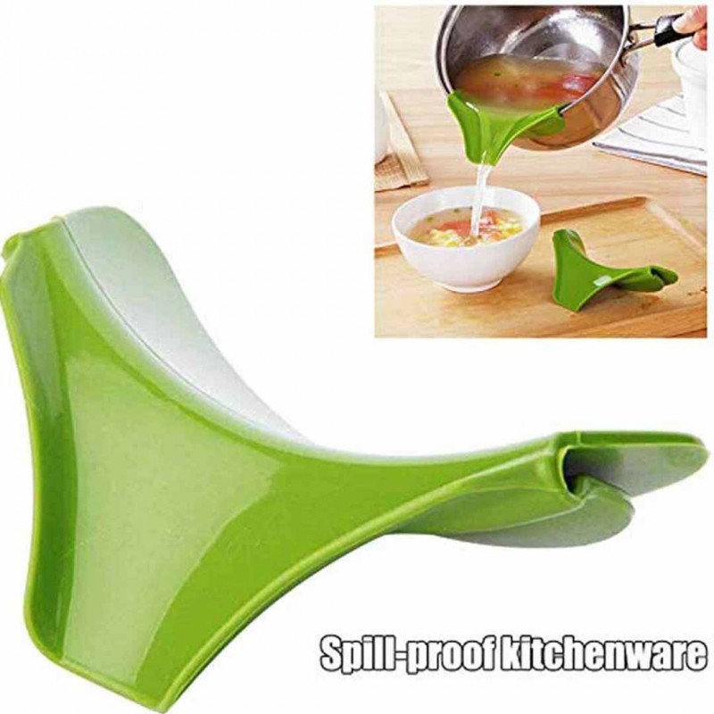 AntiSpill Funnel Prevent Messy Spills When Pouring from Pots, Pans
