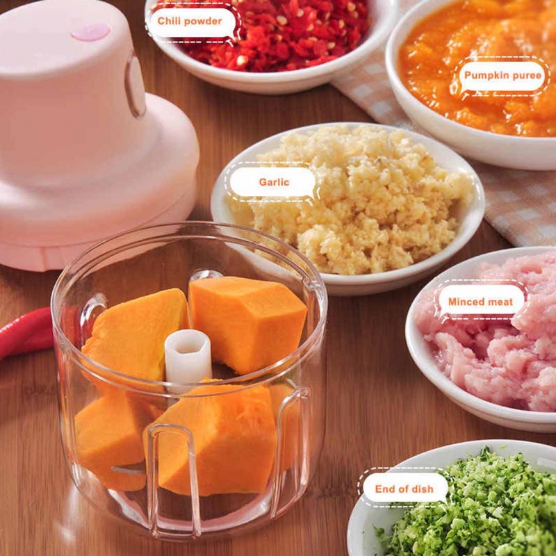 Mini Cordless Garlic Chopper Electric Food Processor for Garlic, Ginger, Onions, and More