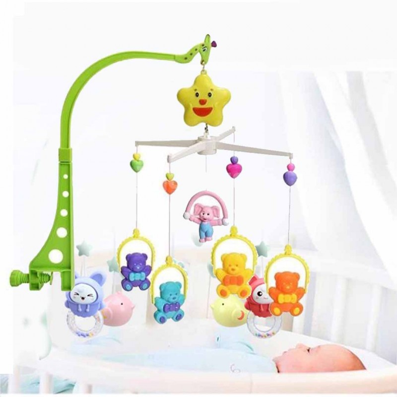 Baby Musical Mobile With Four Little Toys Fit For Strollers Carrycots and Cribs