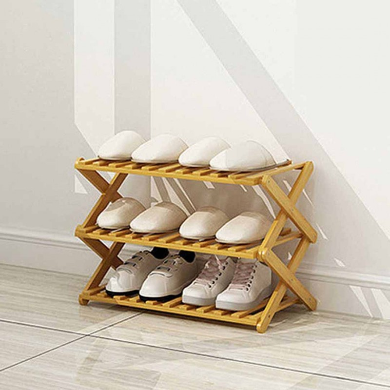 Simple Bamboo Household Small Shoe Cabinet Folding Storage