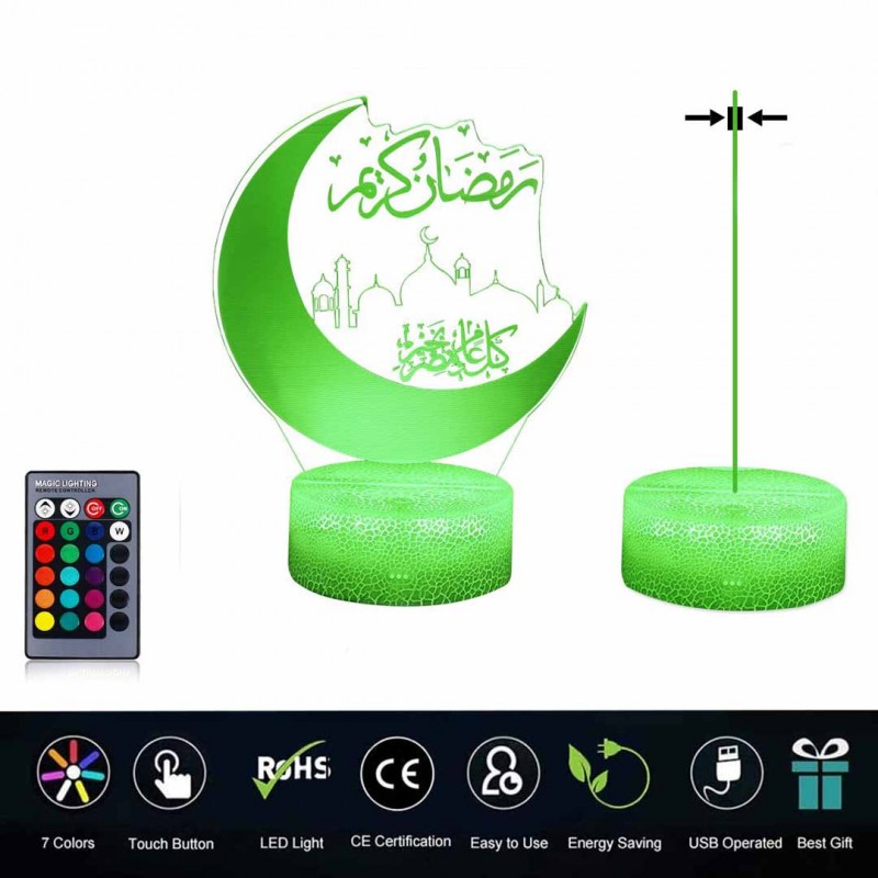 Ramadan Decor For Home Moon Stars LED Light
