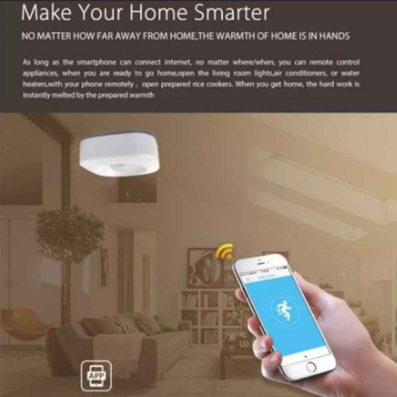 WIFI Motion Sensor Wireless Ceiling PIR Alarm Human Body Infrared Security Detector
