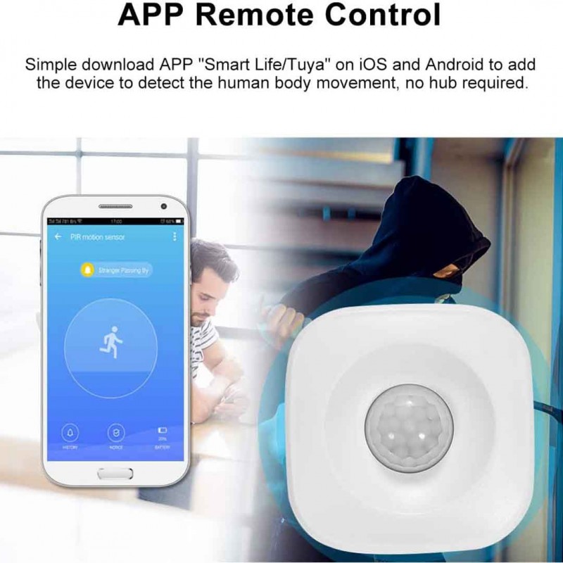WIFI Motion Sensor Wireless Ceiling PIR Alarm Human Body Infrared Security Detector