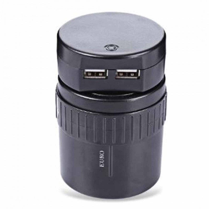 Travel Adapter International Plug Charging Dual USB Port Universal AC Socket