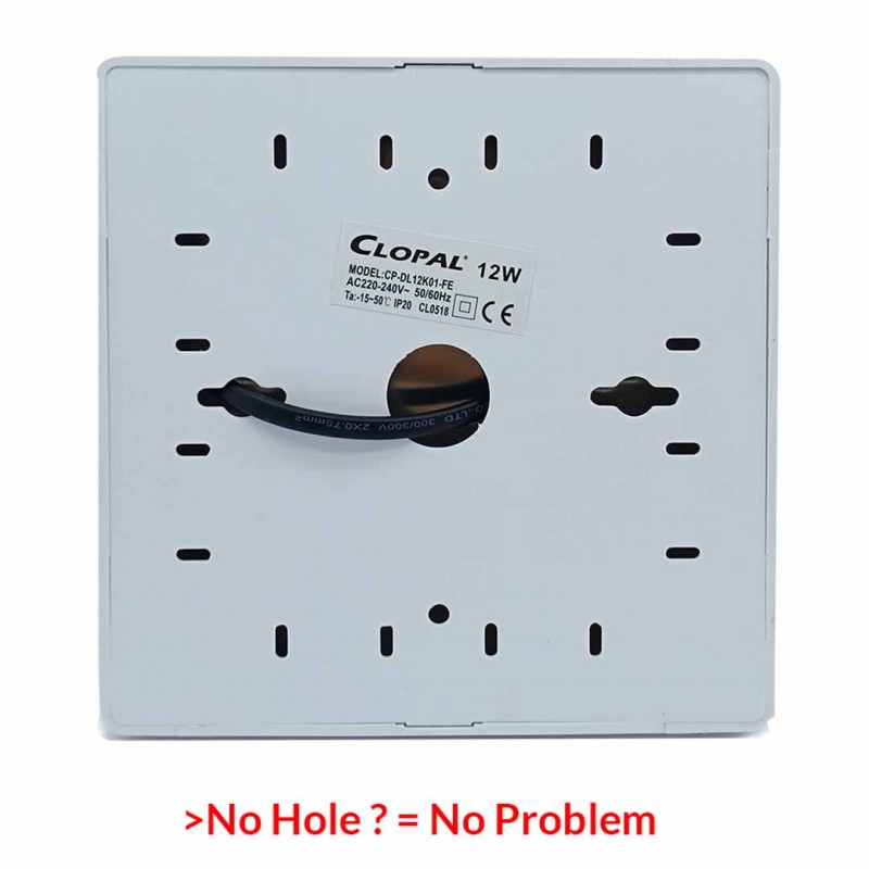 Clopal YE-Series 12W SMD Surface Square Light V-220 Warm/White/Natural