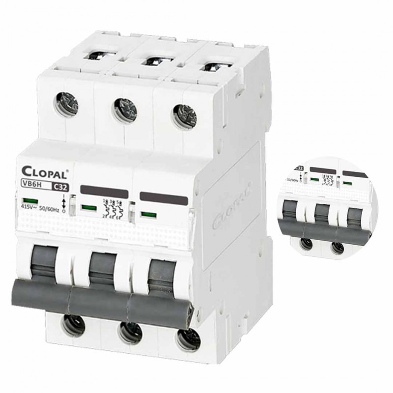 Clopal Safety Circuit Three Pole Breaker 32A, 63A