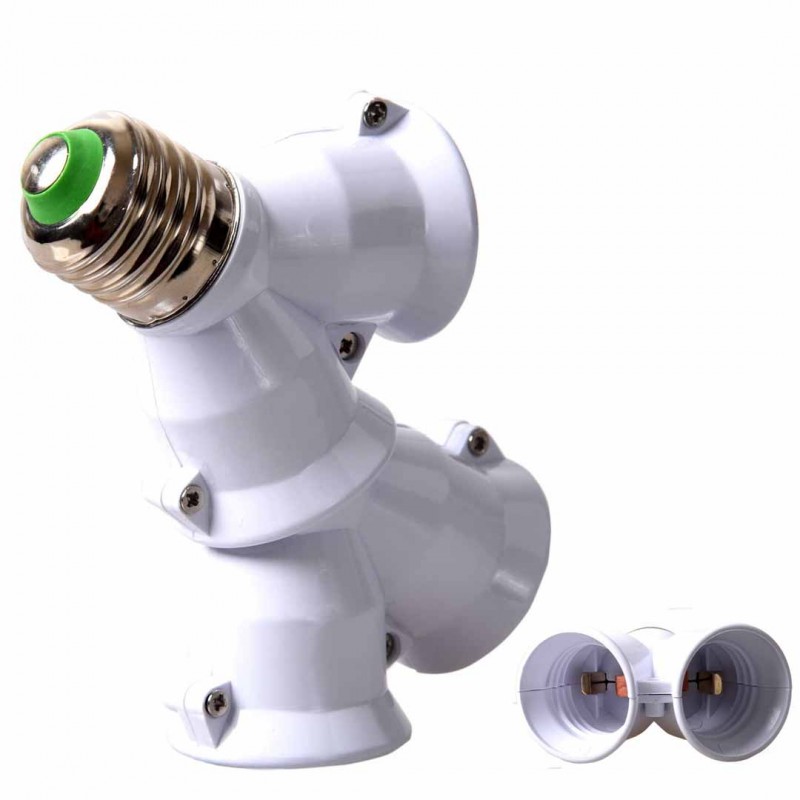 2x E27 Adapter E27 to Dual Converter