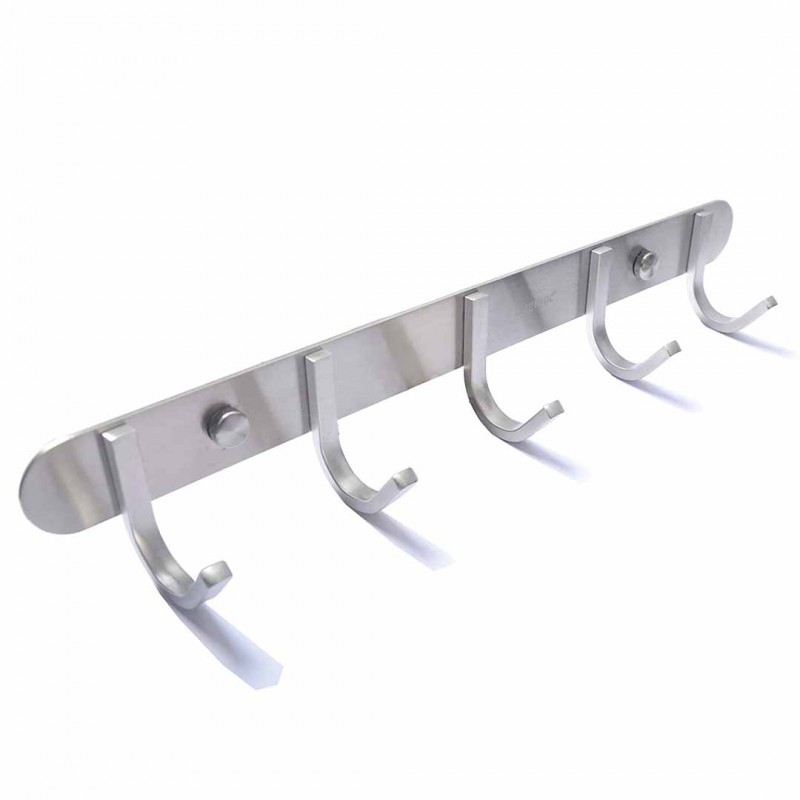 5 Hook Stainless Steel Bathroom Hangers Hook