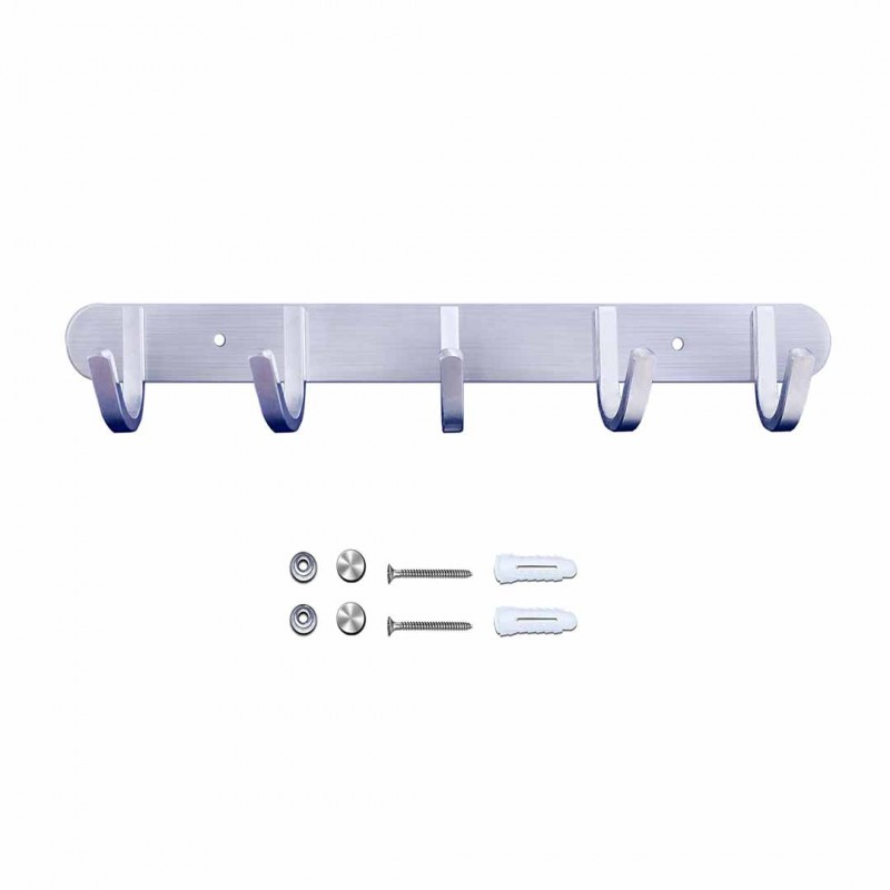 5 Hook Stainless Steel Bathroom Hangers Hook