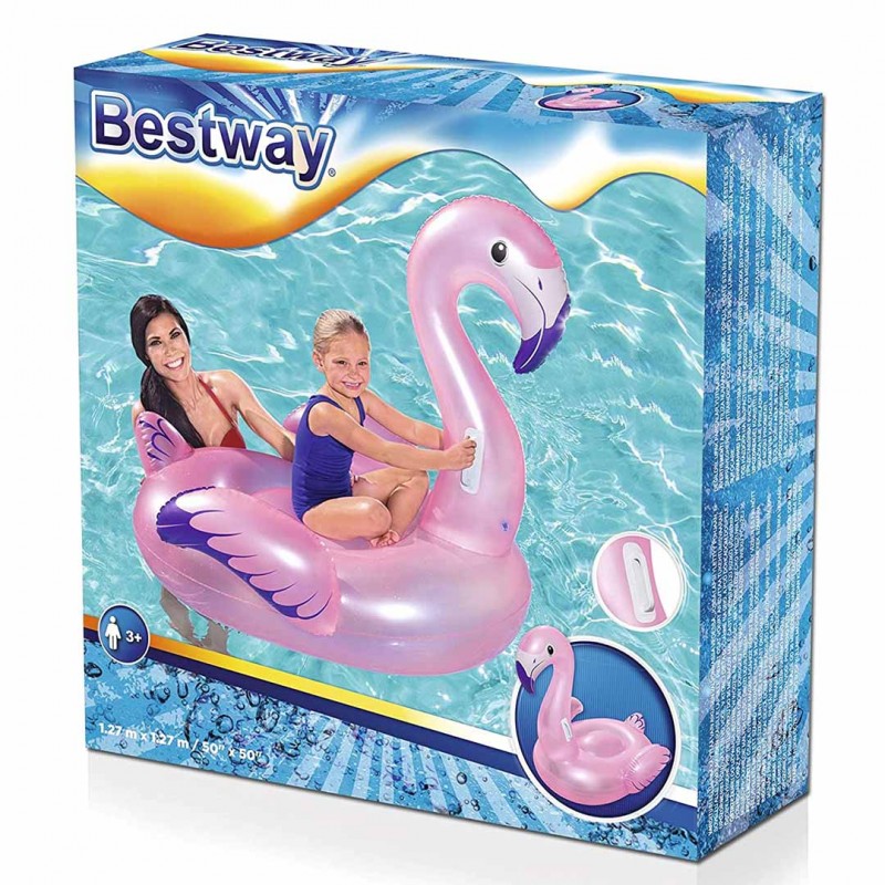 Inflatable Flamingo Pool Ride-On Toy