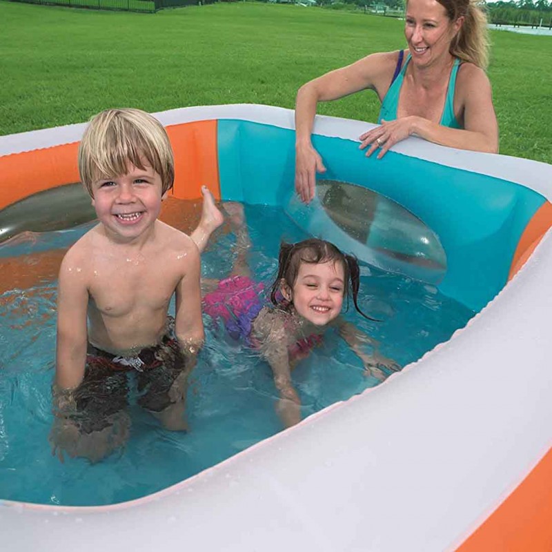 Rectangular Inflatable Window On Side Swimming Pool