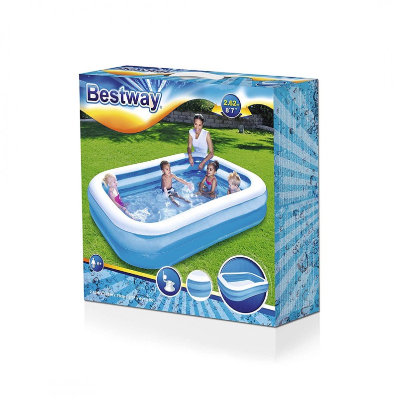 Bestway Blue Rectangular Family Pool Large