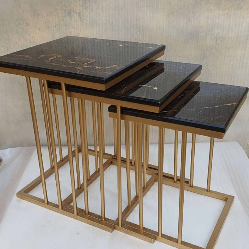 Solid Square Tables Set Of 03