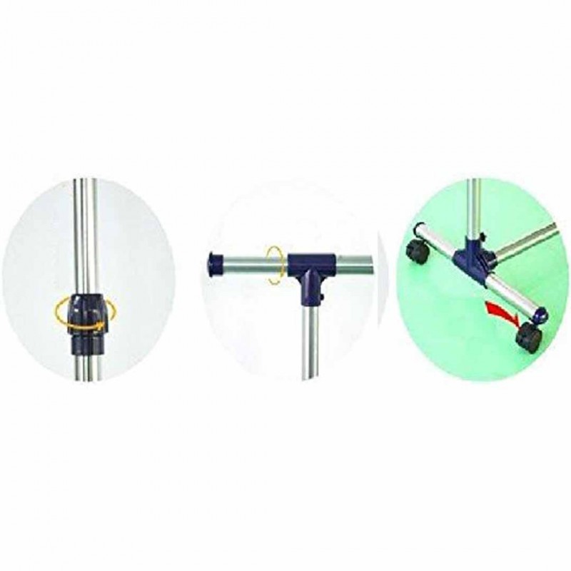 Single Pole Telescopic Movable Houseware Portable Clothes Rack