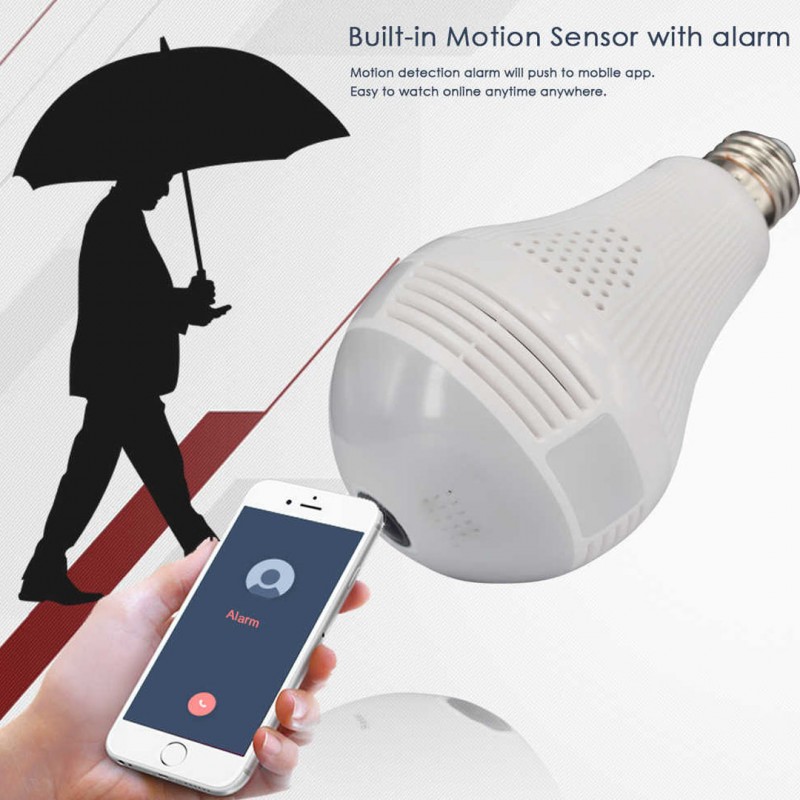 Wireless Security Bulb Camera For Home, Shop And Office