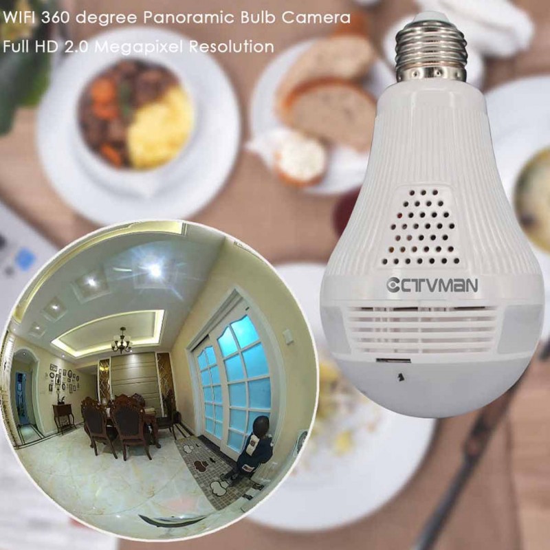 Wireless Security Bulb Camera For Home, Shop And Office