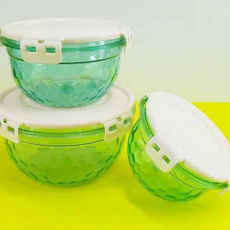 Diamond Air Tight Bowl 3 Pcs