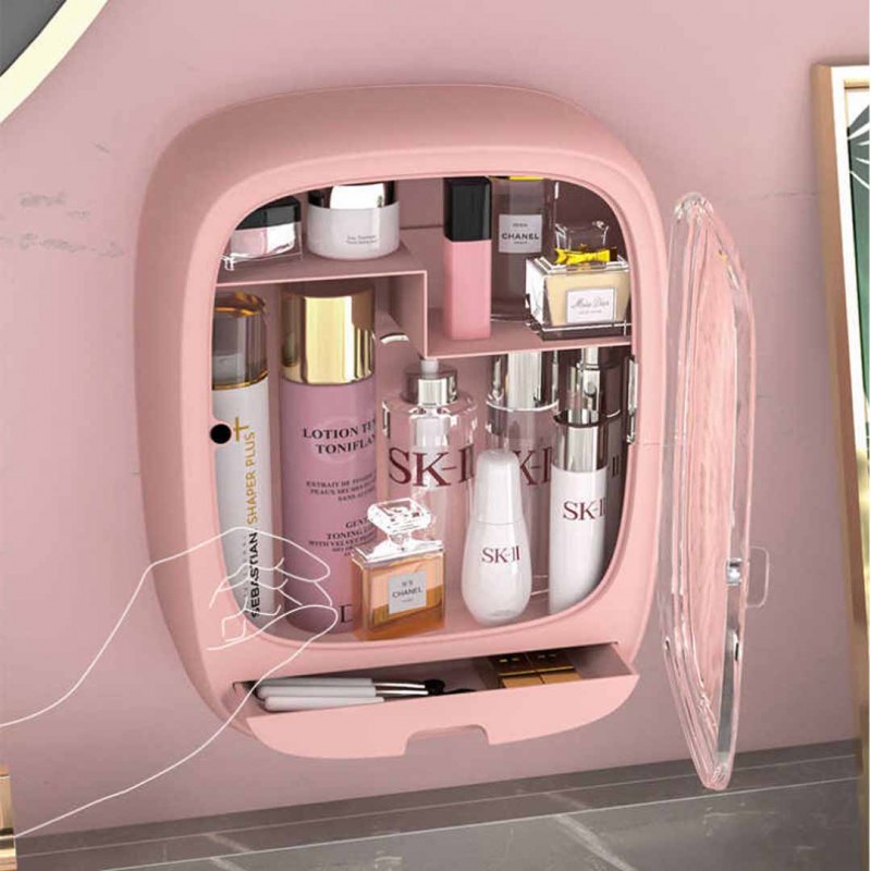 Makeup Organizer NICE Rack Wall Cosmetic Storage Box