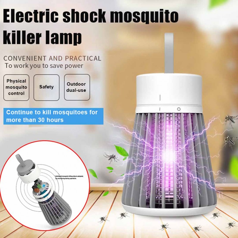 Electric Mosquito Killer Lamp Portable LED Light Trap Fly Bug Insect Zapper 