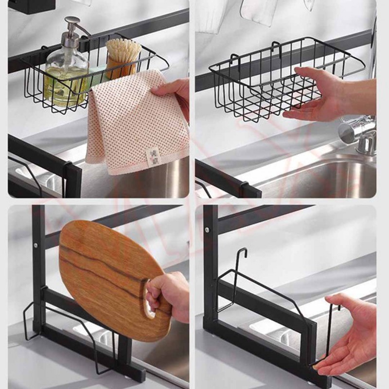 Dish Drying Rack Over Sink For Double Sink