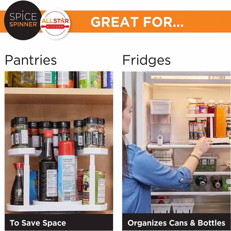 Spice Spinner Rotating Spice Rack Organizer for Kitchen Countertop
