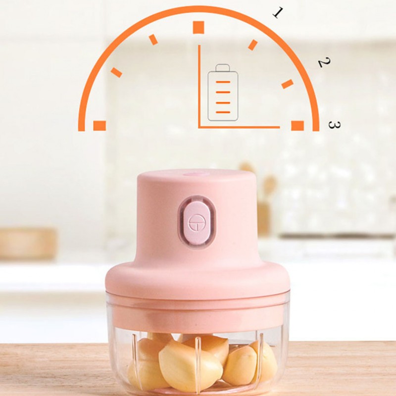 Mini Food Chopper Wireless Electric Garlic Mincer Portable for Vegetables Nut and More