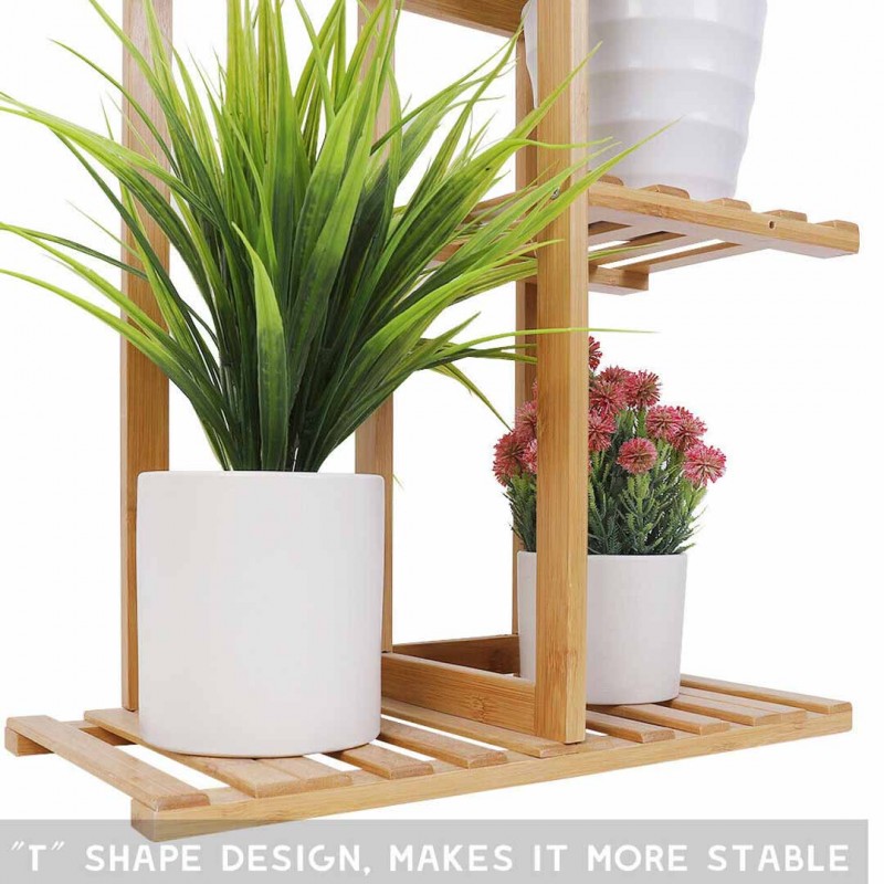 4 Tier Plant Stand Rack Multiple Flower Pot Holder Display