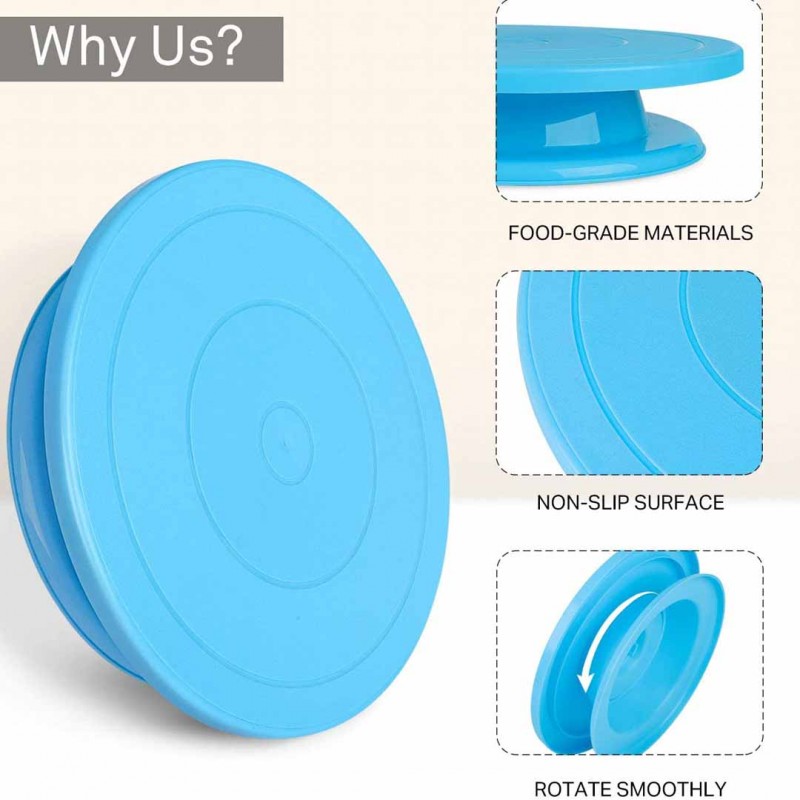 Rotating Cake Stand Professional Cake Decorating Turntable for Smooth Easy Frosting