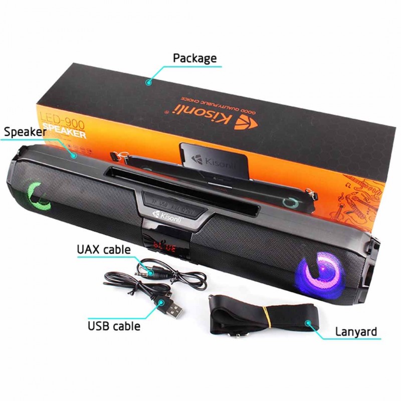 Kisonli Led-900 Tws Soundbar Bluetooth Speaker