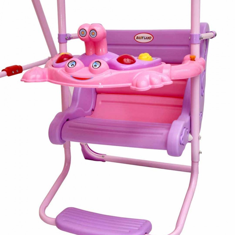 Garden and Outdoor Kids Sturdy Swing With Music Seat and Back Side