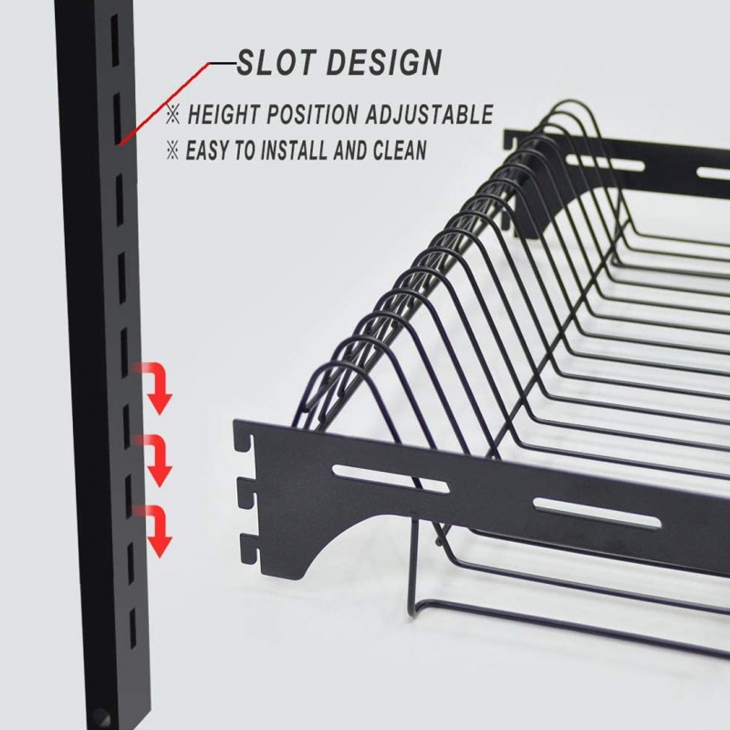 Dish Drying Wall Mount With Drain Tray