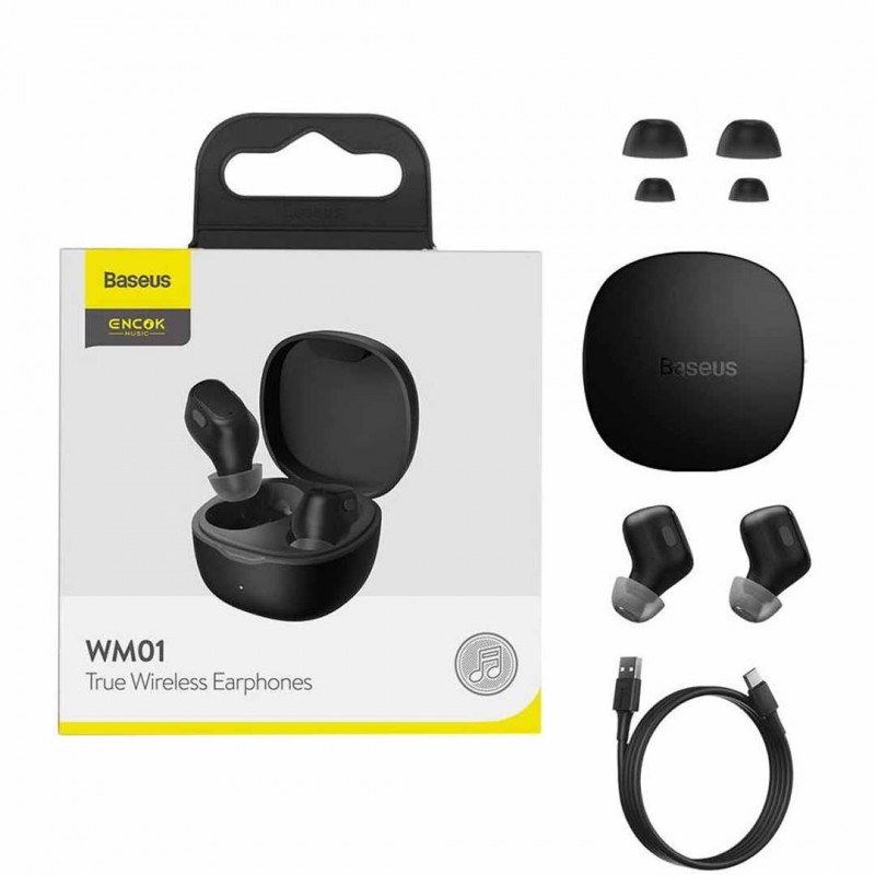 Baseus Ngwm0101 Encok Twin Wireless Earphone With Charging Dock