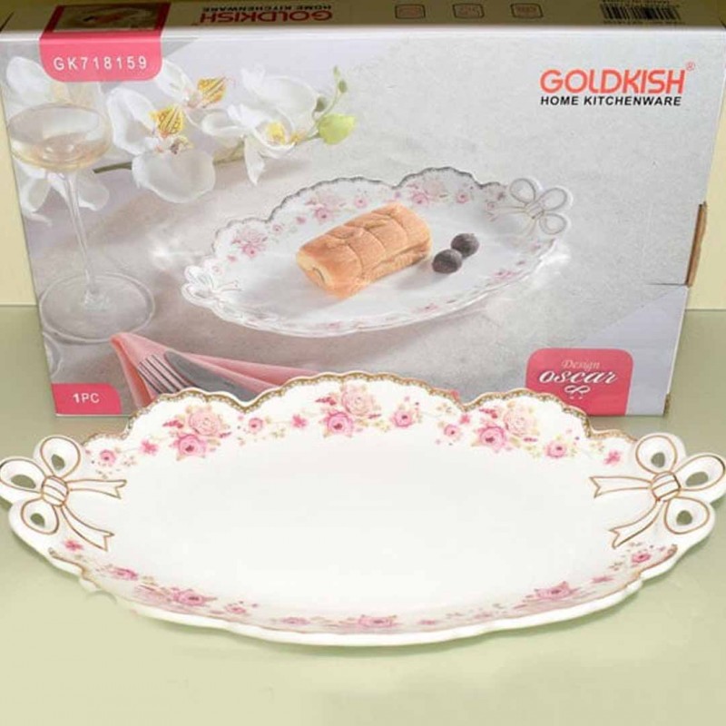 Flat Serving Dish Large Platter for Entertaining Appetizers Fruits and Vegetables