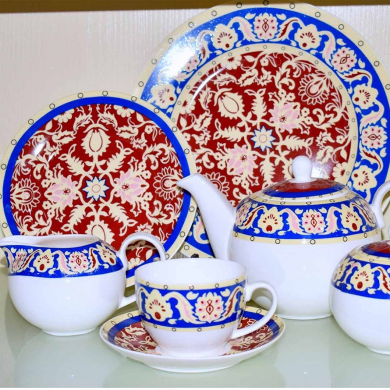 24 Piece Tea Set Elegant Teacups and Saucers for Tea Parties