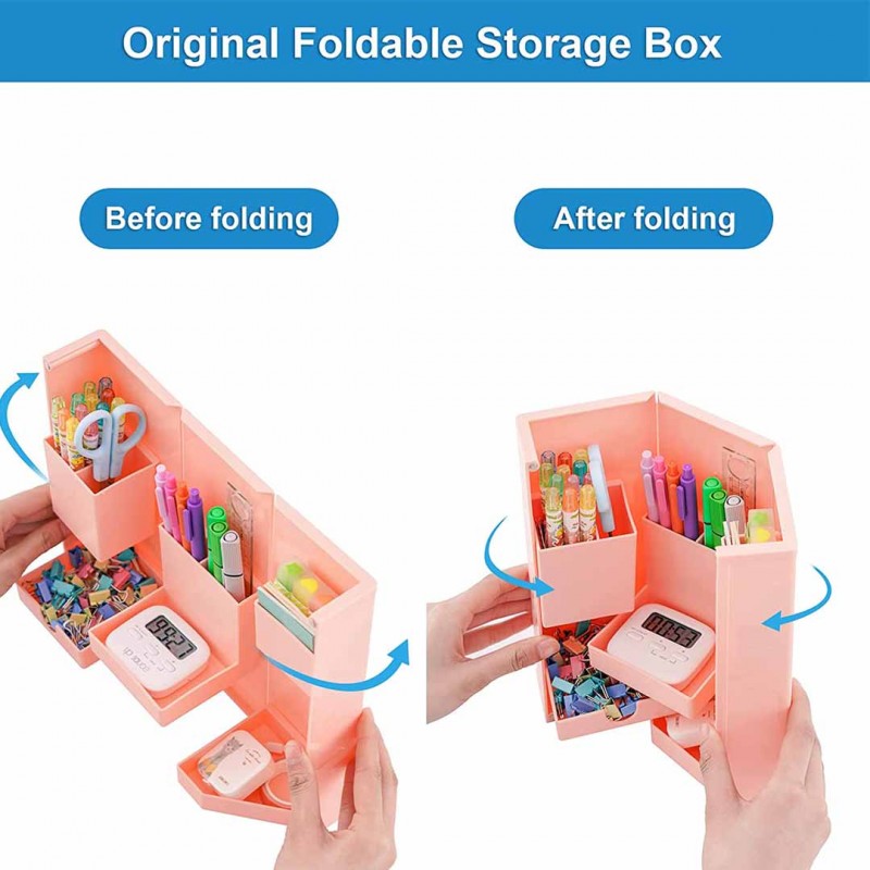 Foldable Pencil Case Magnetic Stationery Box
