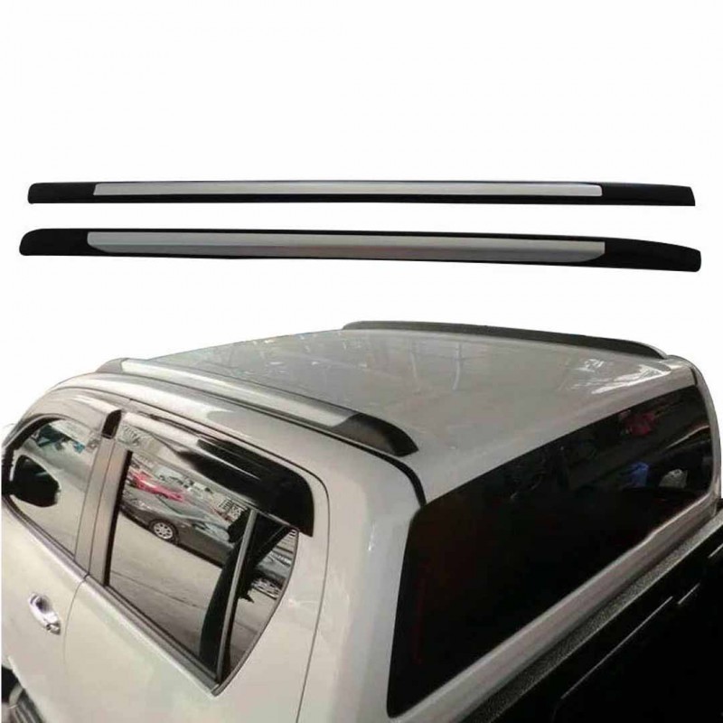 Toyota Hilux Revo with Silver and Black Roof Rails 2016-2021