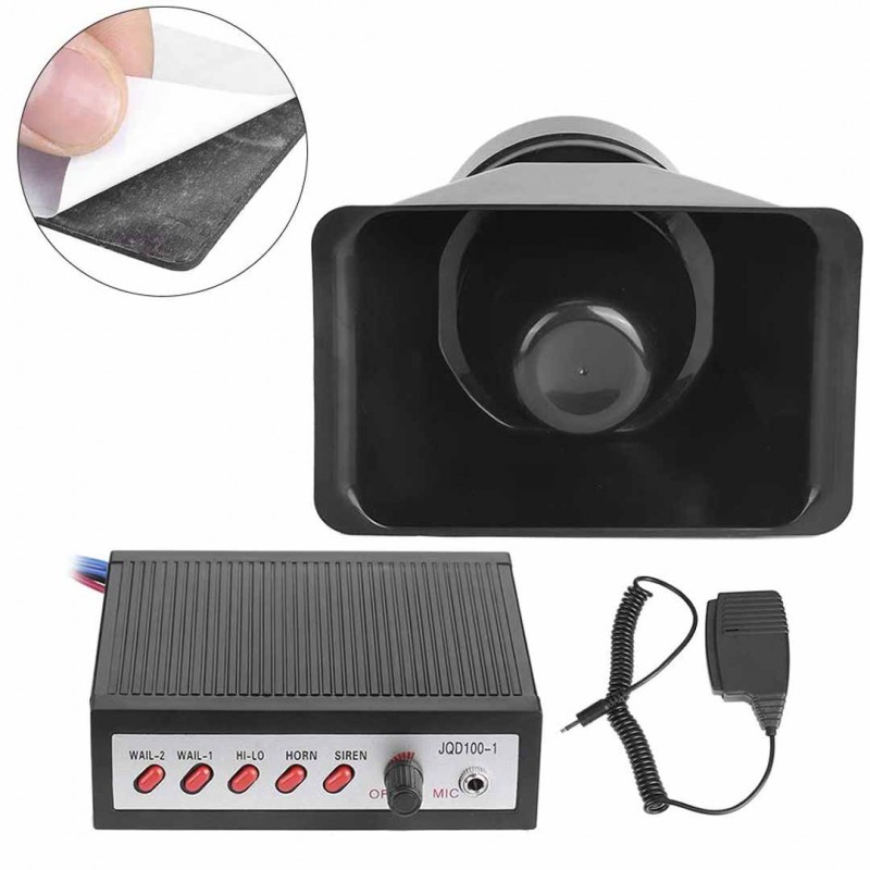 Car Warning Alarm,5 Sounds Loud Electronic Horn