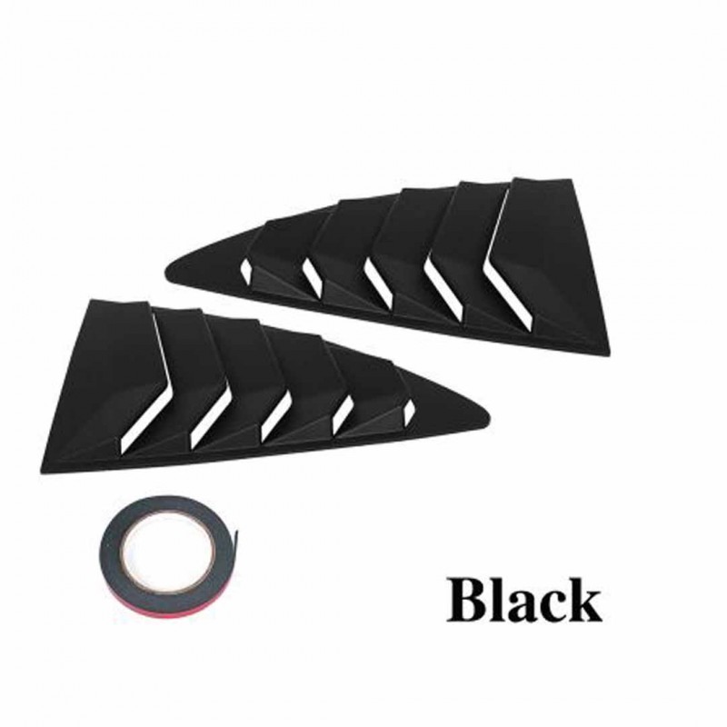 Toyota Black Style Rear Quarter Window Louvers 2013-2018