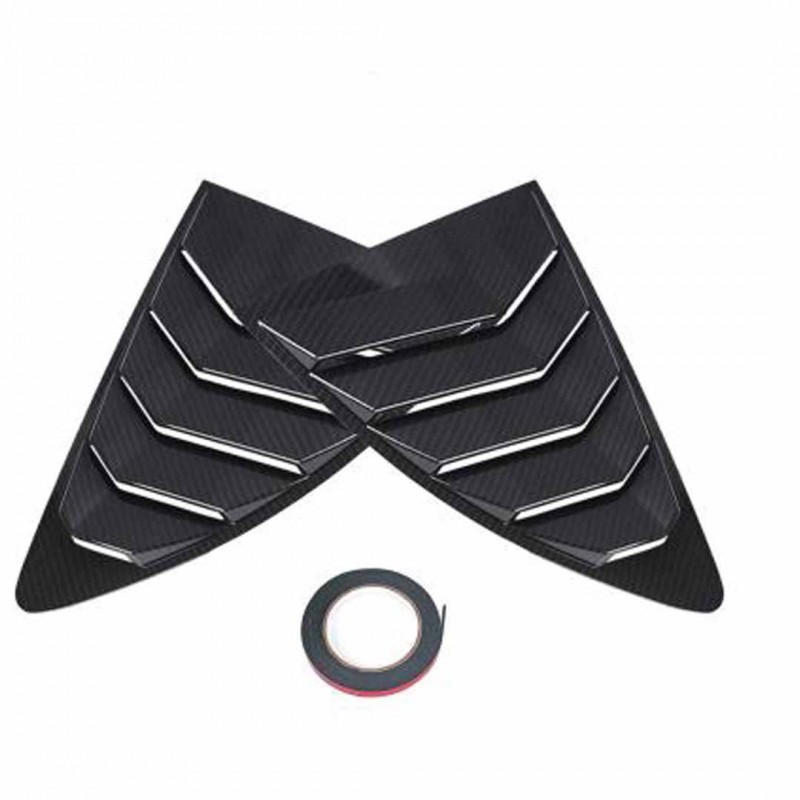 Toyota Black Style Rear Quarter Window Louvers 2013-2018