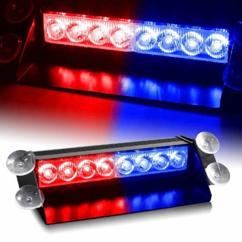 Police Style Car LED Flashing Lights (Red and Blue) For All Cars