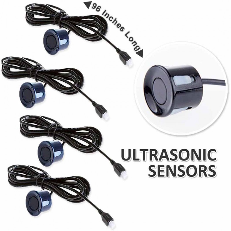 Reverse Parking Sensors Detection With Sensors Buzzer And Distance Indication LCD