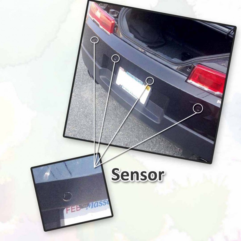 Reverse Parking Sensors Detection With Sensors Buzzer And Distance Indication LCD