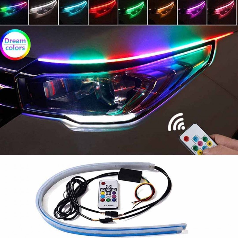 Multicolor 2 Pieces RGB LED Strip Light 